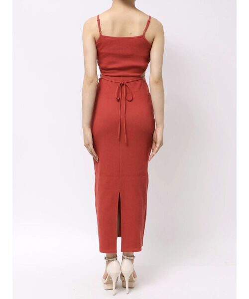 RESEXXY（リゼクシー）の「テレコリブキャミワンピース（ワンピース・レディース・ブラック/レッド/グレー・MEDIUM/SMALL）」の4枚目の写真