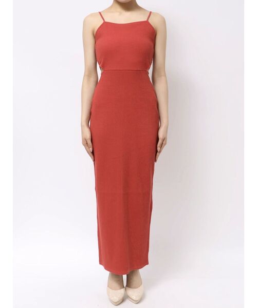 RESEXXY（リゼクシー）の「テレコリブキャミワンピース（ワンピース・レディース・ブラック/レッド/グレー・MEDIUM/SMALL）」の9枚目の写真