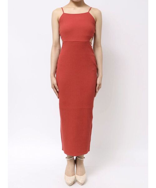 RESEXXY（リゼクシー）の「テレコリブキャミワンピース（ワンピース・レディース・ブラック/レッド/グレー・MEDIUM/SMALL）」の13枚目の写真