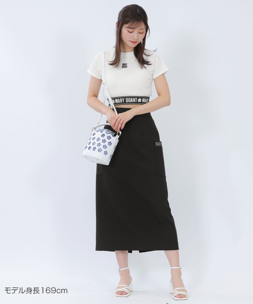 ロゴテープクロップド Tシャツ（Tシャツ/カットソー）｜MARY