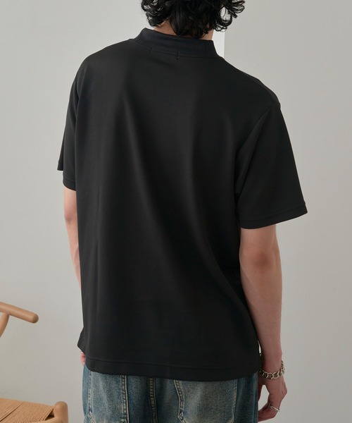 MAGASIN DE MODE Brew（マガジンデモードブリュー）の「【MAGASIN DE MODE Brew】KAITEKI+ FRESH TECH衿高Tシャツ MZJ　機能素材　接触冷感　UVカット　速乾（Tシャツ/カットソー・メンズ・ブラック/ネイビー/ホワイト・M/L/LL）」の13枚目の写真