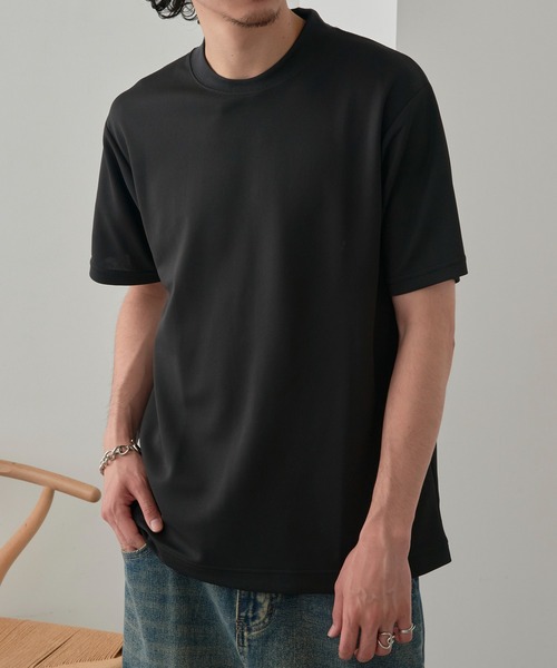 MAGASIN DE MODE Brew（マガジンデモードブリュー）の「【MAGASIN DE MODE Brew】KAITEKI+ FRESH TECH衿高Tシャツ MZJ　機能素材　接触冷感　UVカット　速乾（Tシャツ/カットソー・メンズ・ブラック/ネイビー/ホワイト・M/L/LL）」の11枚目の写真