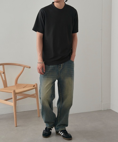 MAGASIN DE MODE Brew（マガジンデモードブリュー）の「【MAGASIN DE MODE Brew】KAITEKI+ FRESH TECH衿高Tシャツ MZJ　機能素材　接触冷感　UVカット　速乾（Tシャツ/カットソー・メンズ・ブラック/ネイビー/ホワイト・M/L/LL）」の14枚目の写真