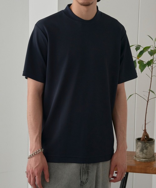 MAGASIN DE MODE Brew（マガジンデモードブリュー）の「【MAGASIN DE MODE Brew】KAITEKI+ FRESH TECH衿高Tシャツ MZJ　機能素材　接触冷感　UVカット　速乾（Tシャツ/カットソー・メンズ・ブラック/ネイビー/ホワイト・M/L/LL）」の15枚目の写真
