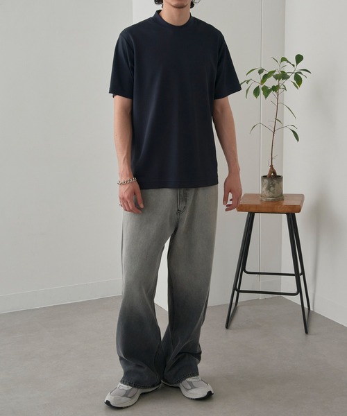 MAGASIN DE MODE Brew（マガジンデモードブリュー）の「【MAGASIN DE MODE Brew】KAITEKI+ FRESH TECH衿高Tシャツ MZJ　機能素材　接触冷感　UVカット　速乾（Tシャツ/カットソー・メンズ・ブラック/ネイビー/ホワイト・M/L/LL）」の17枚目の写真