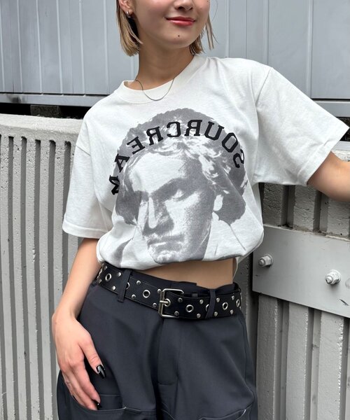 Sourcream（サワークリーム）の「【Sourcream】偉人TEE（Tシャツ/カットソー・レディース・ホワイト/グレー/ブラウン/ネイビー/チャコールグレー・LARGE/MEDIUM/SMALL）」の7枚目の写真