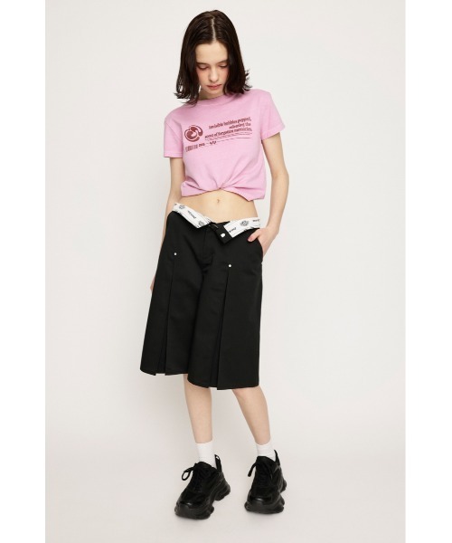 アクネ　ハーフパンツ　ディッキーズ　スラックス Dickies(R) L/W TUCK HALF PT ディッキーズ ローウエスト タック