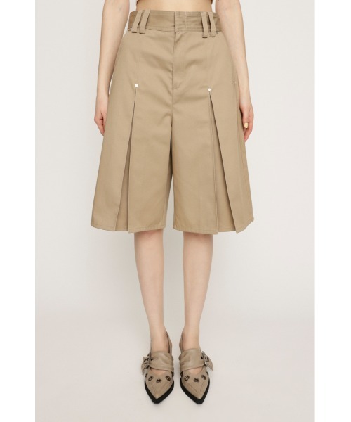 Dickies（ディッキーズ）の「Dickies(R) L/W TUCK HALF PT ディッキーズ ローウエスト タック ハーフパンツ（スラックス・レディース・ベージュ/ブラック・1/2）」の20枚目の写真