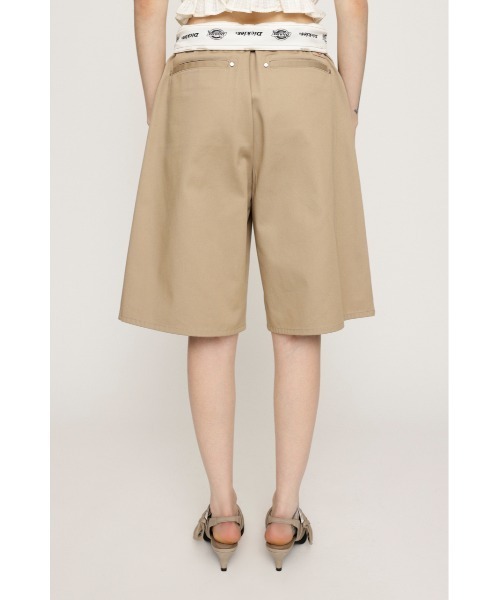 アクネ　ハーフパンツ　ディッキーズ　スラックス Dickies(R) L/W TUCK HALF PT ディッキーズ ローウエスト タック