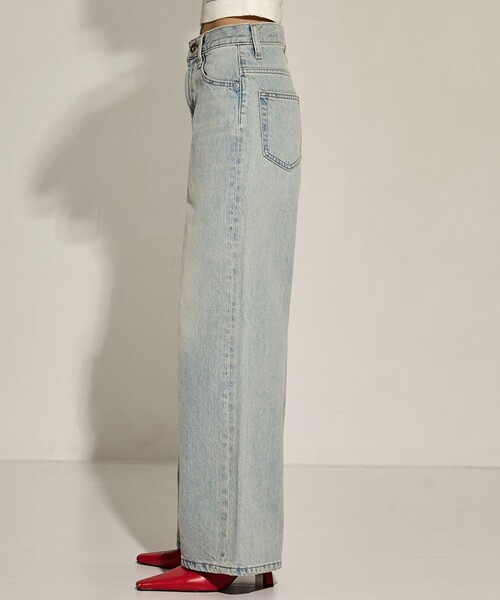 STUDIOUS/ステュディオス】Semi Flare Dyed Jeans/セミフレア