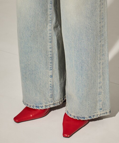 STUDIOUS(ステュディオス)の「【STUDIOUS/ステュディオス】Semi Flare Dyed Jeans/セミフレアデニム/ジーンズ(デニムパンツ・レディース・ブラック/ダークインディゴブルー・1/2)」の10枚目の写真