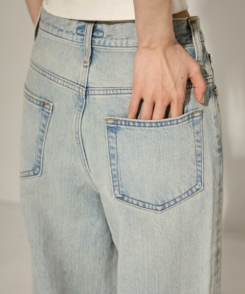 STUDIOUS(ステュディオス)の「【STUDIOUS/ステュディオス】Semi Flare Dyed Jeans/セミフレアデニム/ジーンズ(デニムパンツ・レディース・ブラック/ダークインディゴブルー・1/2)」の12枚目の写真