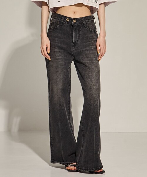 デニム・ジーパン IONSEOUL Classic Slab Semi Flare Denim Pants (2color) JE906 Semi Flare Denim Pants（デニムパンツ）｜ALLEGE（アレッジ）の
