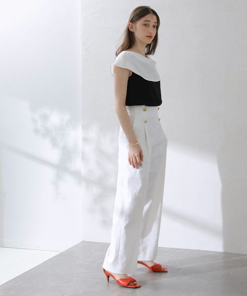 La TOTALITE（ラトータリテ）の「【洗える】ドレープブラウス（シャツ/ブラウス・レディース・チャコールグレー/ブラック/ホワイト系その他・FREE）」の5枚目の写真