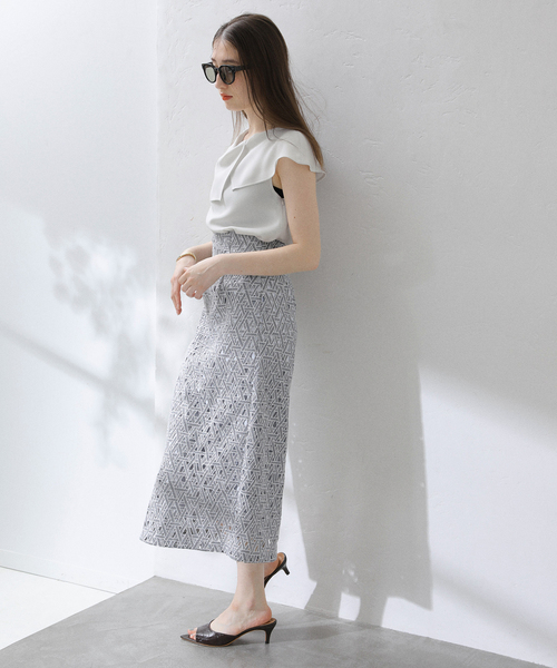 La TOTALITE（ラトータリテ）の「【洗える】ドレープブラウス（シャツ/ブラウス・レディース・チャコールグレー/ブラック/ホワイト系その他・FREE）」の13枚目の写真