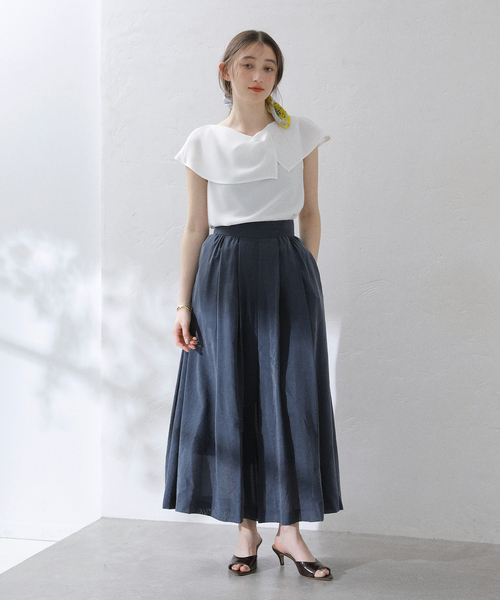 La TOTALITE（ラトータリテ）の「【洗える】ドレープブラウス（シャツ/ブラウス・レディース・チャコールグレー/ブラック/ホワイト系その他・FREE）」の16枚目の写真