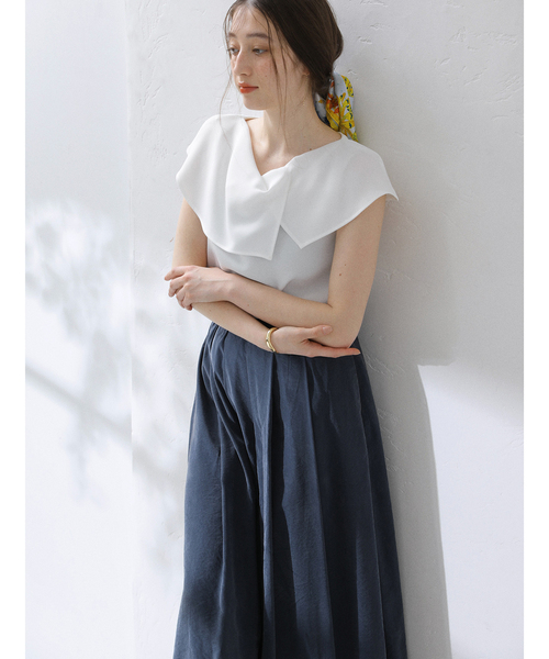 La TOTALITE（ラトータリテ）の「【洗える】ドレープブラウス（シャツ/ブラウス・レディース・チャコールグレー/ブラック/ホワイト系その他・FREE）」の21枚目の写真