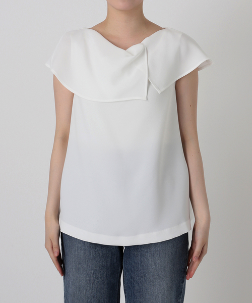 La TOTALITE（ラトータリテ）の「【洗える】ドレープブラウス（シャツ/ブラウス・レディース・チャコールグレー/ブラック/ホワイト系その他・FREE）」の22枚目の写真