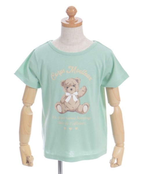 axes femme（アクシーズファム）の「ほほえみくまさん柄Ｔシャツ（Tシャツ/カットソー・キッズ・ラベンダー/ホワイト/ミント・LARGE/X-LARGE/MEDIUM）」の14枚目の写真