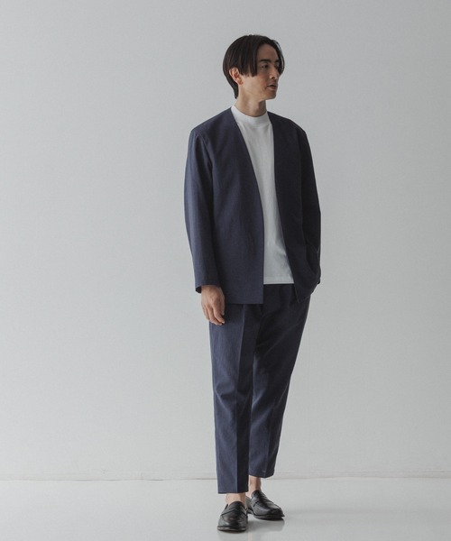 【RIRANCHA】セットアップ / ノーカラージャケット & スラックス セール】【RIRANCHA】サマーセットアップ / ノーカラージャケット