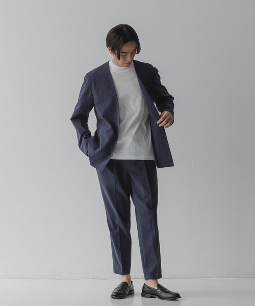 セール】【RIRANCHA】サマーセットアップ / ノーカラージャケット