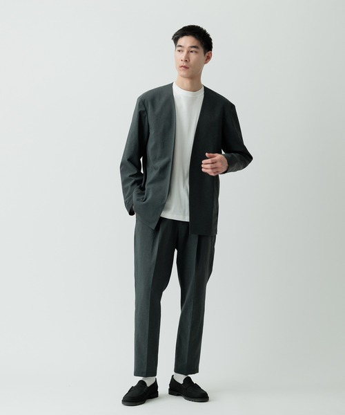 セール】【RIRANCHA】サマーセットアップ / ノーカラージャケット