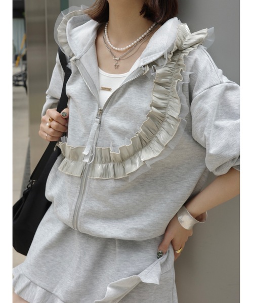 jumelle（ジュメロ）の「design frill parka（パーカー・レディース・グレー・FREE）」の12枚目の写真