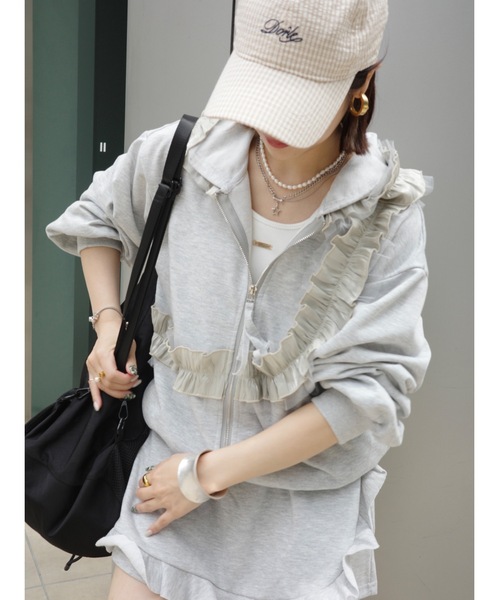 jumelle（ジュメロ）の「design frill parka（パーカー・レディース・グレー・FREE）」の13枚目の写真