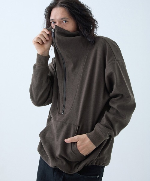 EGO TRIPPING（エゴトリッピング）の「mpa3820- Gaswoolhoodie パーカー（パーカー・メンズ・キャメル/ブラウン/ブラック・46/48）」の4枚目の写真