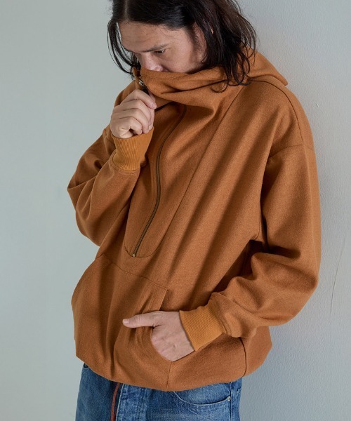 EGO TRIPPING（エゴトリッピング）の「mpa3820- Gaswoolhoodie パーカー（パーカー・メンズ・キャメル/ブラウン/ブラック・46/48）」の7枚目の写真