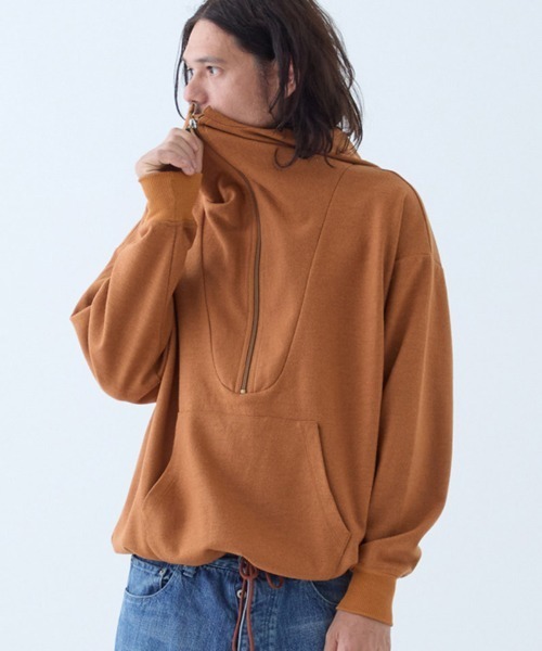 EGO TRIPPING（エゴトリッピング）の「mpa3820- Gaswoolhoodie パーカー（パーカー・メンズ・キャメル/ブラウン/ブラック・46/48）」の9枚目の写真