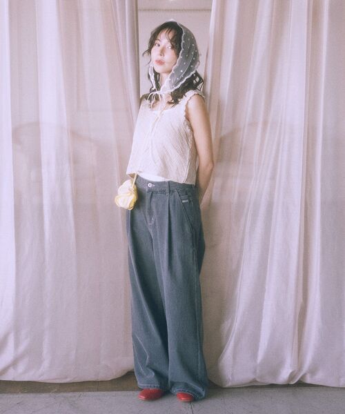 earth music&ecology（アースミュージックアンドエコロジー）の「ペタルモチーフミニショルダーバッグ（ショルダーバッグ・レディース・ピンク/サックスブルー/ブラック/ライトイエロー・FREE）」の8枚目の写真