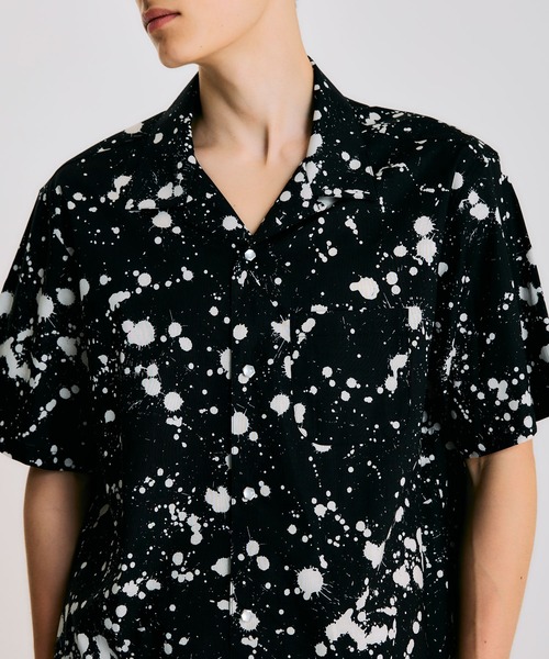 NOISE MAKER（ノイズメーカー）の「ペイント柄オープンカラーシャツ【MADE IN JAPAN】（シャツ/ブラウス・メンズ・ブラック・XL/L/M）」の6枚目の写真