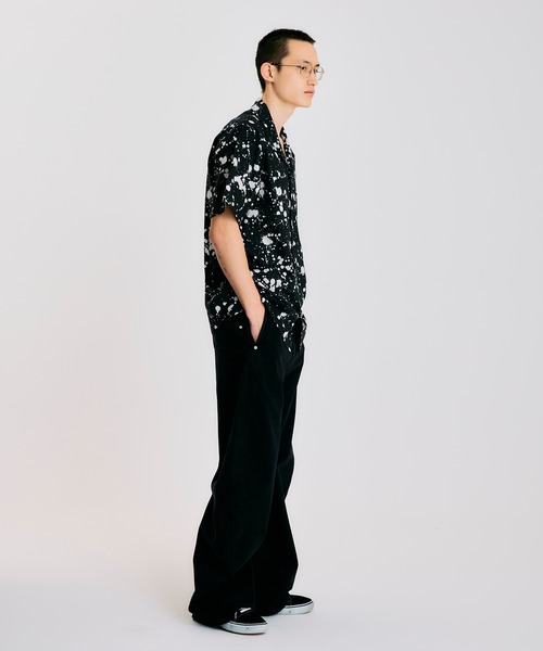 NOISE MAKER（ノイズメーカー）の「ペイント柄オープンカラーシャツ【MADE IN JAPAN】（シャツ/ブラウス・メンズ・ブラック・XL/L/M）」の5枚目の写真