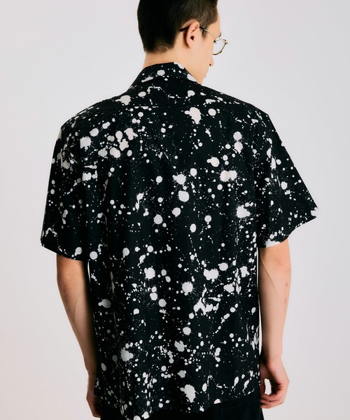 NOISE MAKER（ノイズメーカー）の「ペイント柄オープンカラーシャツ【MADE IN JAPAN】（シャツ/ブラウス・メンズ・ブラック・XL/L/M）」の7枚目の写真