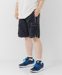 JAM & LINK（ジャムアンドリンク）の「【リンクコーデ】 ナイロン脇ラインカーゴハーフパンツ（カーゴパンツ）」