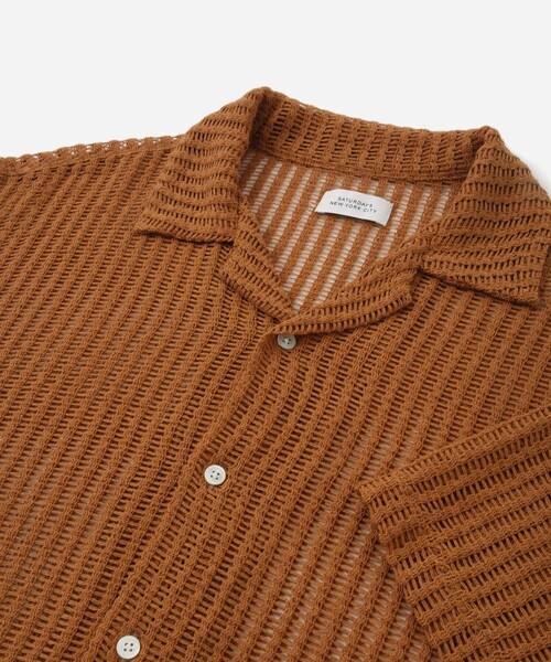 Saturdays NYC(サタデーズ ニューヨークシティ )の「Canty Lace SS Shirt(シャツ/ブラウス・メンズ・ミント/レンガ/オフホワイト・L/M/S/XL)」の12枚目の写真
