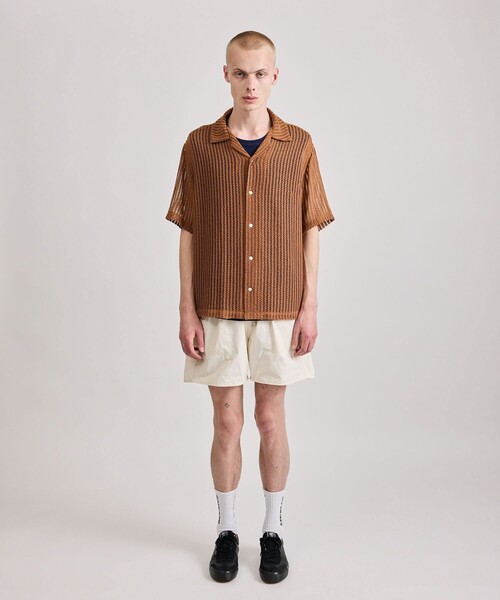 Saturdays NYC(サタデーズ ニューヨークシティ )の「Canty Lace SS Shirt(シャツ/ブラウス・メンズ・ミント/レンガ/オフホワイト・L/M/S/XL)」の5枚目の写真