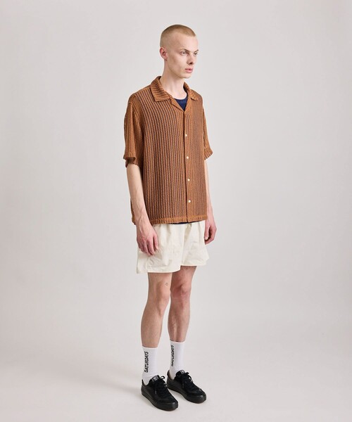 Saturdays NYC(サタデーズ ニューヨークシティ )の「Canty Lace SS Shirt(シャツ/ブラウス・メンズ・ミント/レンガ/オフホワイト・L/M/S/XL)」の4枚目の写真
