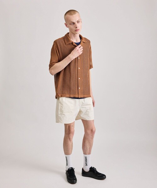 Saturdays NYC(サタデーズ ニューヨークシティ )の「Canty Lace SS Shirt(シャツ/ブラウス・メンズ・ミント/レンガ/オフホワイト・L/M/S/XL)」の22枚目の写真