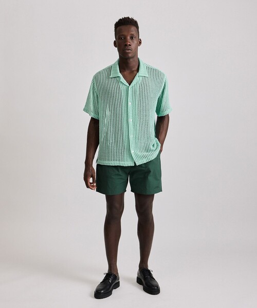 Saturdays NYC(サタデーズ ニューヨークシティ )の「Canty Lace SS Shirt(シャツ/ブラウス・メンズ・ミント/レンガ/オフホワイト・L/M/S/XL)」の19枚目の写真