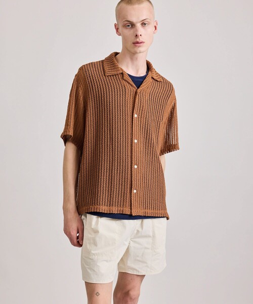 Saturdays NYC(サタデーズ ニューヨークシティ )の「Canty Lace SS Shirt(シャツ/ブラウス・メンズ・ミント/レンガ/オフホワイト・L/M/S/XL)」の17枚目の写真