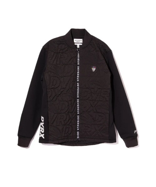 DEVEREUX GOLF（デヴァローゴルフ）の「DVRX中綿キルトFull Zip JK（ブルゾン・メンズ・ブラック/ホワイト・MEDIUM）」の2枚目の写真
