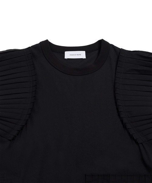 tシャツ 「サステナブル」プリーツコンビプルオーバー レディース ADAM ET ROPE' tシャツ 「サステナブル」プリーツコンビプル