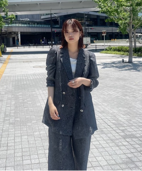 AMERI MEDI LILY JACQUARD JACKET 新作 MEDI LILY JACQUARD JACKET