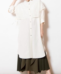 OSMOSIS | レースレイヤードロングシャツ(シャツ/ブラウス)