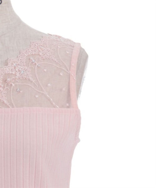 axes femme(アクシーズファム)の「吸水速乾チュールレースタンク(タンクトップ・レディース・ピンク/キナリ/ミント/ブラック/ワイン・FREE)」の22枚目の写真