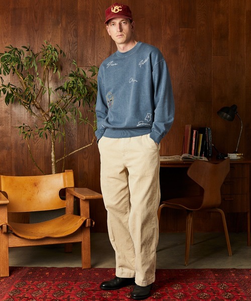 schott（ショット）の「Schott/ショット/PIGMENT TIMETESTED OVER FOUR GENERATIONS CREW SWEAT/ピグメント クルースウェット（スウェット・メンズ・ブラック/レッド/ブルーグレー・XL/L/M/2XL）」の4枚目の写真