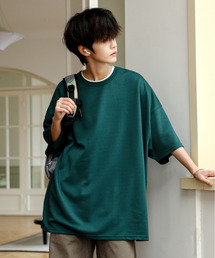 【neos】ルーズシルエット TR スムース クルーネック ハーフスリーブ Tシャツ
