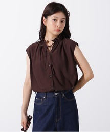 N.（N. Natural Beauty Basic）（エヌエヌナチュラルビューティーベーシック）の「スタンドフリルネックブラウス（シャツ/ブラウス）」